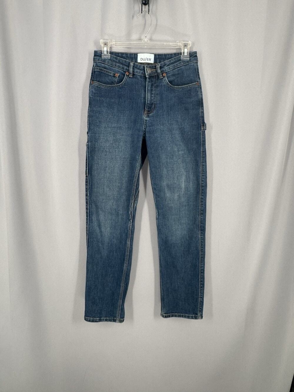 DU/ER Carpenter Jeans Womens 25x29 Midweight Highwaist Slight Tapper Utility